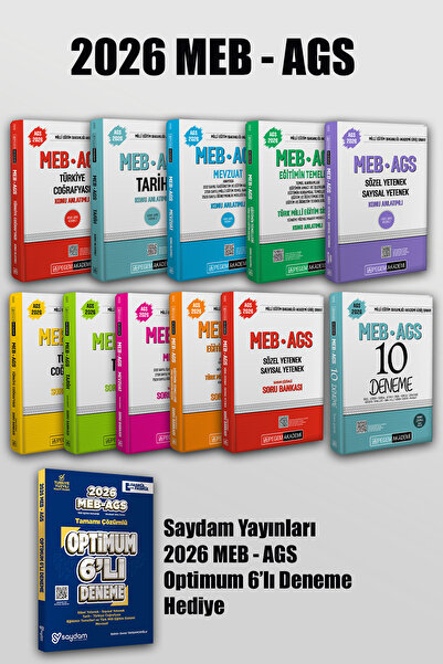 Pegem Akademi Yayıncılık 2026 MEB-AGS Konu Anlatım - Soru Bankası ve Deneme S...