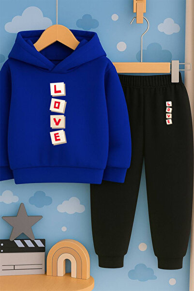 SVART WEAR Детски комплект с качулка и спортен екип с 3-слойна подплата от ше...