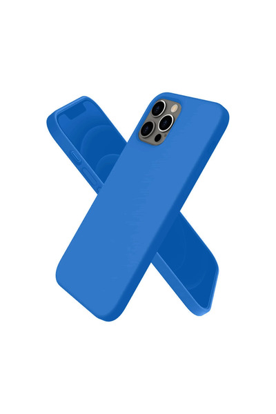 Marsilyan جراب آيفون 12 برو ماكس أول سيليكون - أزرق