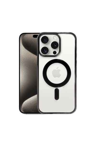 eco port iPhone 15 Pro Max Case Erozi Magsafe Cover - Black