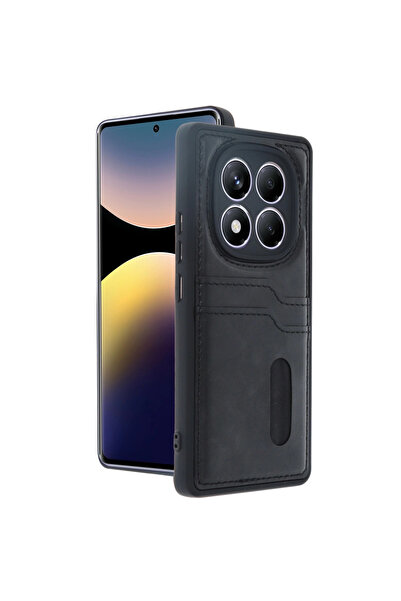 eco port حافظة ريدمي نوت 14 برو 5 جي من سارا مع حامل بطاقات - أسود