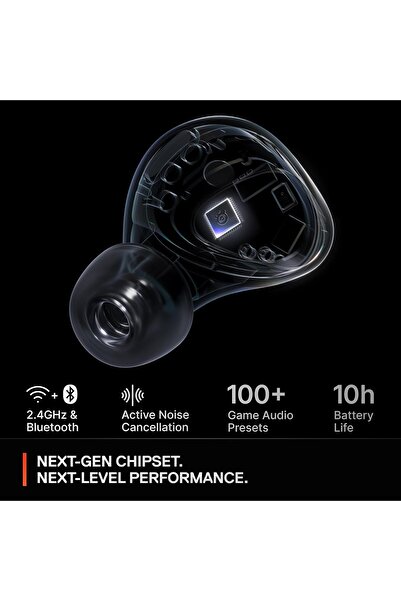 SteelSeries 61680 Wireless Gaming Earphones Arctis GameBuds ANC, Bluetooth 5.3, 2.4GHz