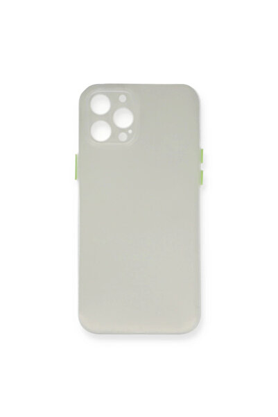 eco port غطاء حماية رفيع للغاية لهاتف آيفون 12 برو ماكس - أبيض مع حماية للكام...