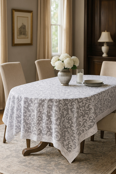 De'Vor Stylish Patterned Luxury Tablecloth – Stain Resistant, Washable, Modern Living Room Table Cover