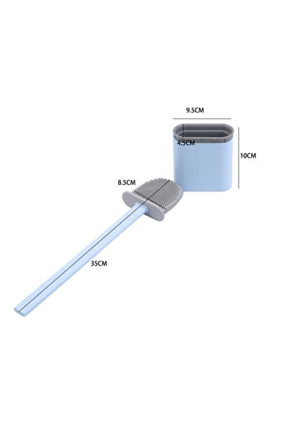 MaffStuff Blue Silicone Toilet Brush with Ventilated Holder for Hygienic Cleaning 🚽✨