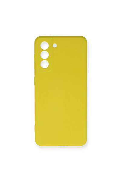 Practials Samsung Galaxy S21 Fe Kılıf Nano İçi Kadife Silikon - Sarı