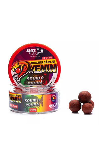 Senzor Planet Boilies VENIN Hook - Calamar și Prună 20-24mm 200g