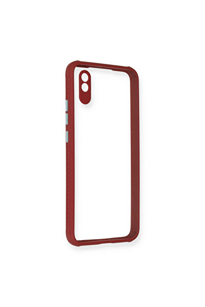 FREEDOM STOREE غلاف هاتف Xiaomi Redmi 9a مصنوع من السيليكون الشفاف - فوشيا