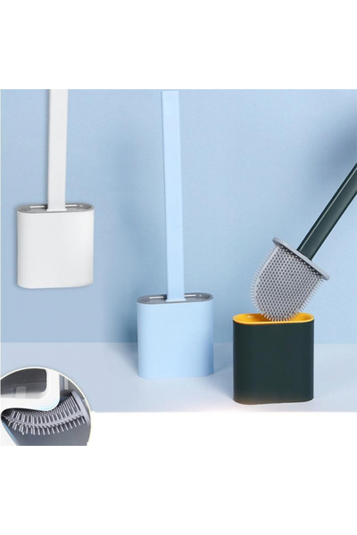MaffStuff Blue Silicone Toilet Brush with Ventilated Holder for Hygienic Cleaning 🚽✨