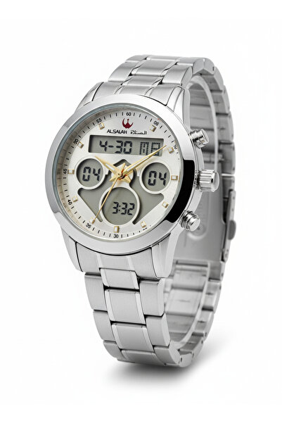 al salah ساعة إسلامية ذكية مع تنبيهات لأوقات الصلاة وتذكير بالأذان ووقت مزدوج...