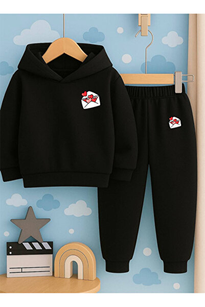 SVART WEAR Детски комплект с качулка и спортен екип с 3-слойна подплата от ше...