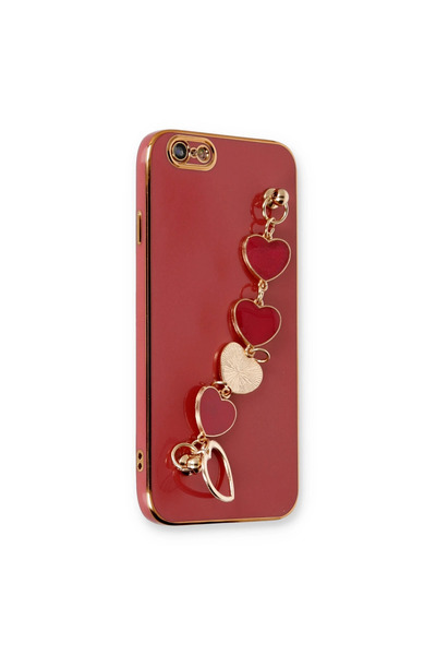 Marsilyan جراب آيفون 6 سيليكون - أحمر