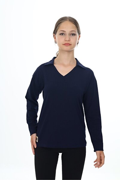 Toontoy Tricou cu mânecă lungă și decolteu în V pentru fete