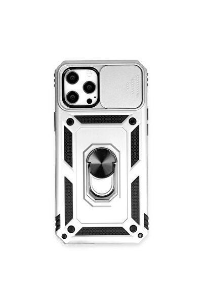 eco port Iphone 12 pro max case pars lens ring silicone - silver