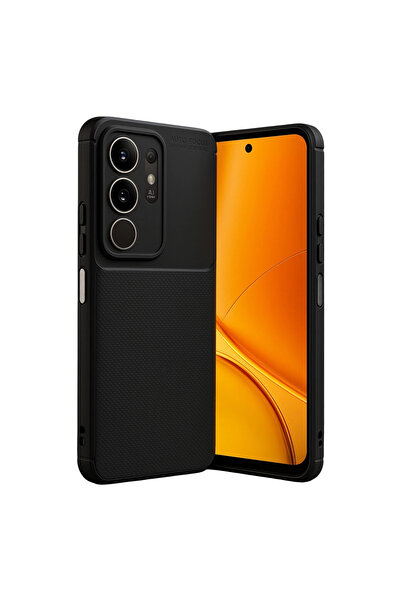 Marsilyan غطاء كربون فائق النعومة لهاتف فيفو Y29 4G - أسود