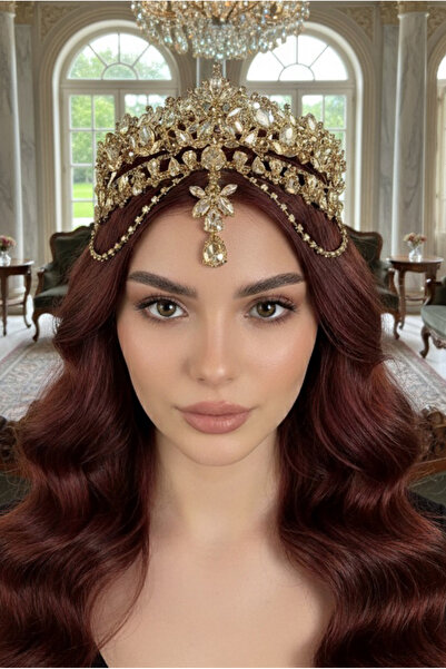 Happyline After Party Headpiece Hair Accessory Birthday Henna Crown Bridal Ac...