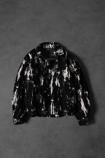 Slatra Ανδρικό μπουφάν Bomber με μαύρο σχέδιο