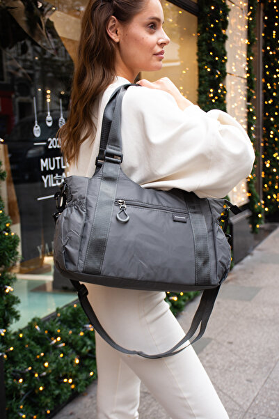 Sanmorris Lightweight and Durable Parachute Fabric Multi-Compartment Bag with Hand and Crossbody Straps