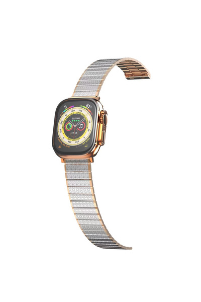 eco port Watch 38mm made metal strap - silver-rose gold