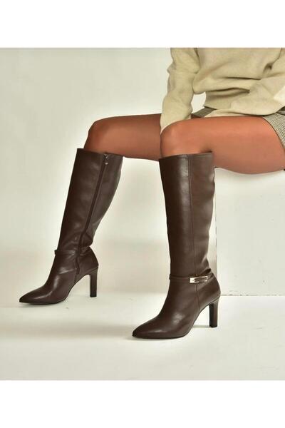 Pine Cone Thick Heeled Women's Boots