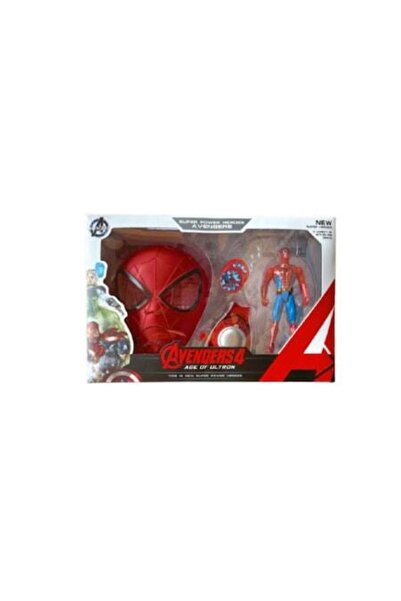 OEM Spider-Man mask set with figurine and 4-disc launcher, 3+ years