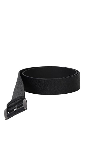 Bueno Shoes Black Flotter Leather Men's Belt 18Mk23112