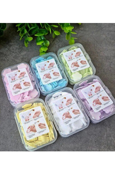 BEİLYS COSMETİCS & ACCESSORY 5 packs of 100 sheets meltable mini paper soap |   For kid, school, camping