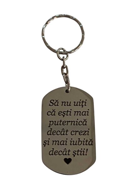 magazinu de gravura Breloc Personalizat cu Mesaj – Sa nu uiti ca esti mai put...