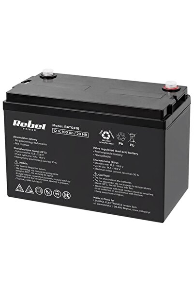 Rebel Μπαταρία τζελ 12v, τάση 100ah Rebel, διαστάσεις 333x1723x222mm
