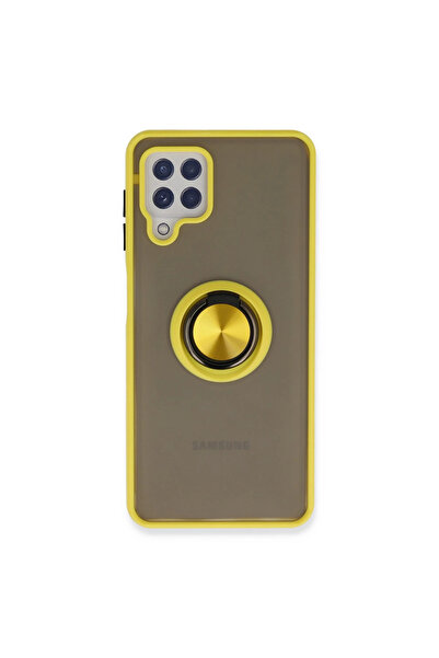 eco port غطاء سيليكون مونتريال لجهاز سامسونج جالاكسي A22 مع حلقة - أصفر