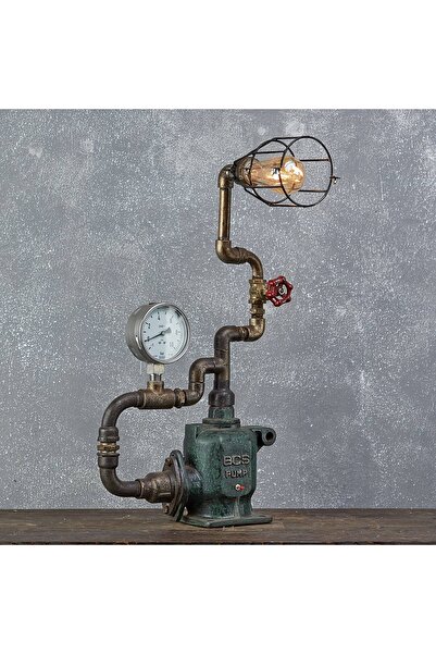 GOLDEN PIGS Lampă Steampunk cu Cap de Dragon Dublu, GoldenPigs