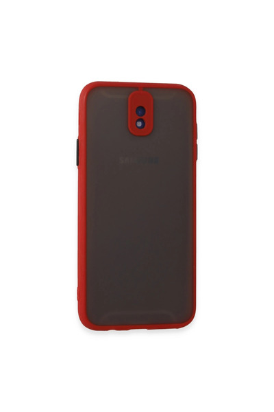 Marsilyan غطاء حماية سيليكون مونتريال لهاتف سامسونج جالاكسي J7 برو / J730 - أحمر