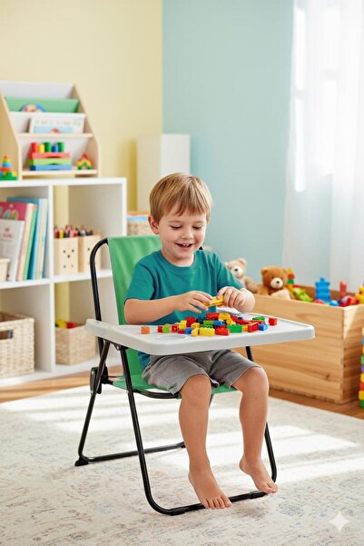 Exent 2–6 Yaş, Oyun Aktivite Masası, Çocuk Sandalyesi ve Masası Tak-Çıkar Mas...