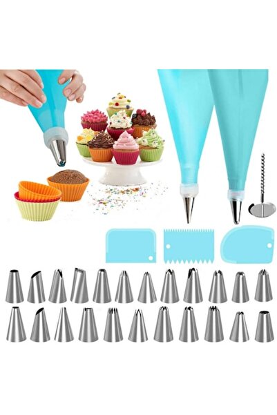 OEM Set of 24 cake decorating accessories M004B M036B, Silicone/Stainless Steel, Multicolor