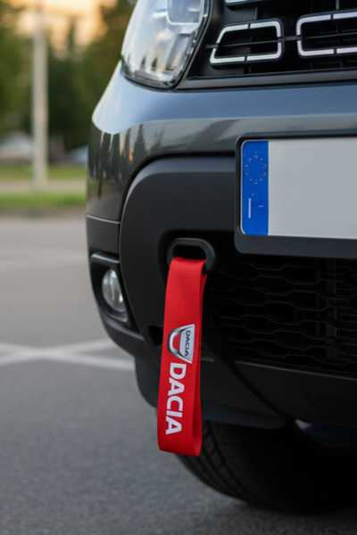 TUSBA MARKET Dacia Uyumlu Çıt Çıtlı Tampon Dili Çeki İpi | Spor Görünümlü Oto...