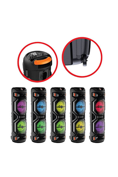 OEM Portable Bluetooth Karaoke Speaker with Wireless Microphone, Remote & LED, 80 W, 28 x 29 x 80.8 cm