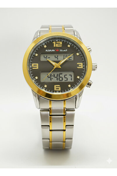 al salah ساعة إسلامية ذكية مع تنبيهات لأوقات الصلاة وتذكير بالأذان ووقت مزدوج...