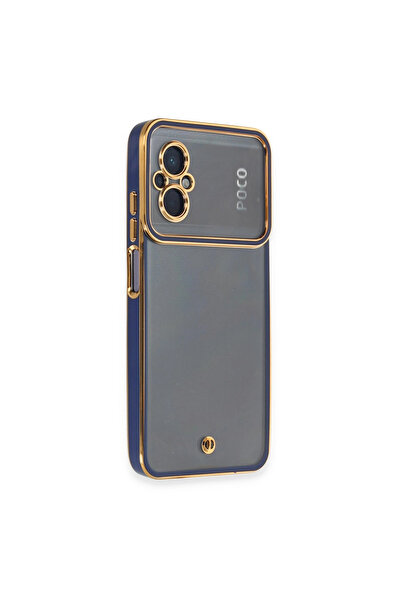 FREEDOM STOREE حافظة هاتف Xiaomi Poco M5 من السيليكون بعدسة ليفا - أزرق