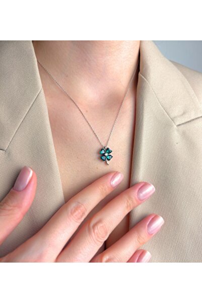 Şimal Silver 925 Ayar Gümüş Yonca Kolye