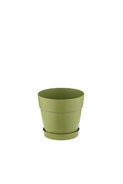 bahçe market Poliwork Tabaklı Plastik Saksı 2,2 Lt 165*155 Mm