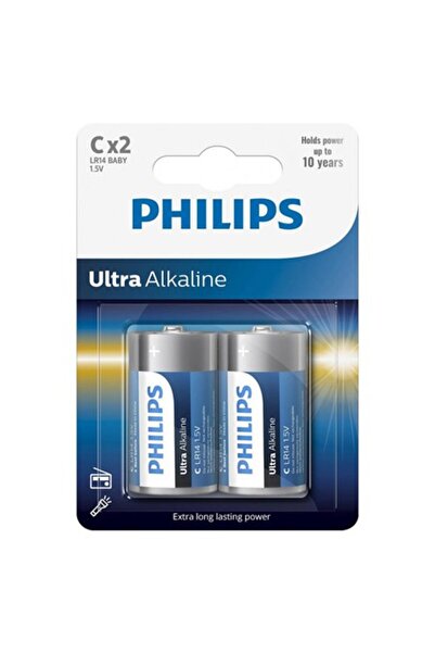 Philips Ultra Alkaline Battery Pack of 2 - Blister