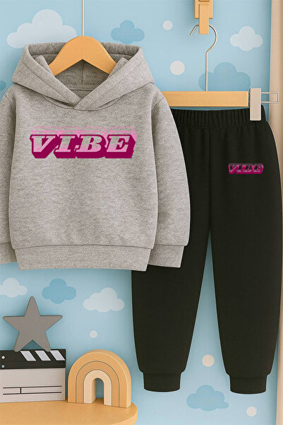 SVART WEAR Детски комплект с качулка и спортен екип с 3-слойна подплата от ше...