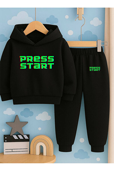 SVART WEAR Детски комплект с качулка и спортен екип с 3-слойна подплата от ше...