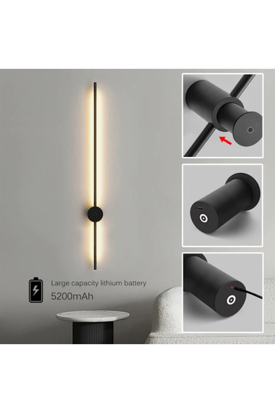 Generic Wireless Rechargeable Wall Light, USB-C, 90 cm