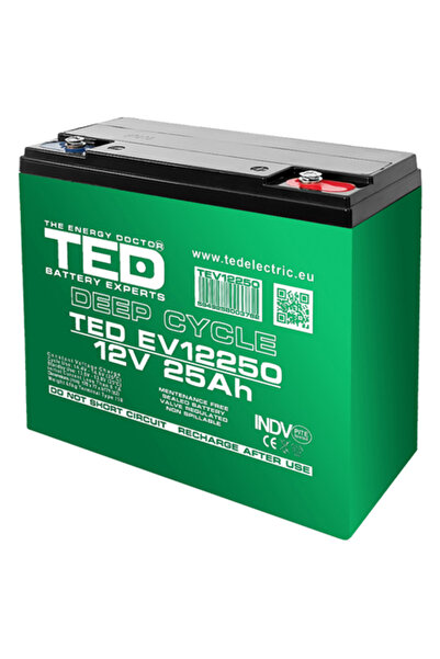 TED Electric Μπαταρία βαθιάς εκφόρτισης για ηλεκτρικά οχήματα 12v 25ah