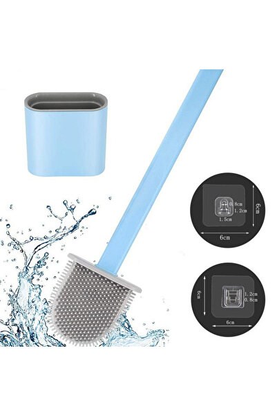 MaffStuff Blue Silicone Toilet Brush with Ventilated Holder for Hygienic Cleaning 🚽✨