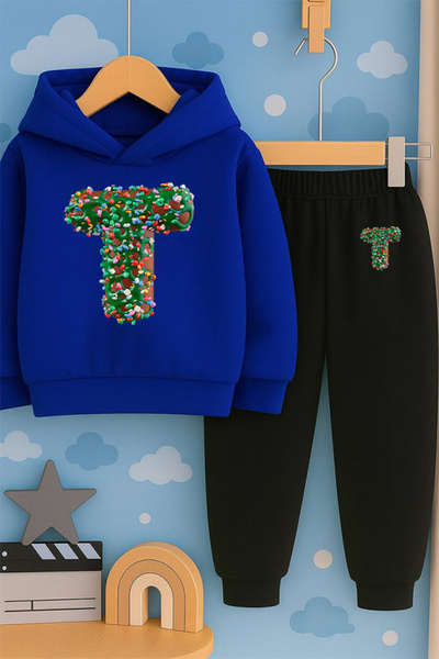 SVART WEAR Детски комплект с качулка и спортен екип с 3-слойна подплата от ше...