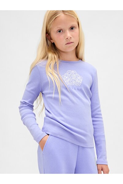 GAP Kız Çocuk Mor Wicked Grafik T-Shirt