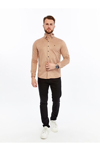 citra Likralı Scuba Süet Esnek Yapılı Casual Erkek Gömlek