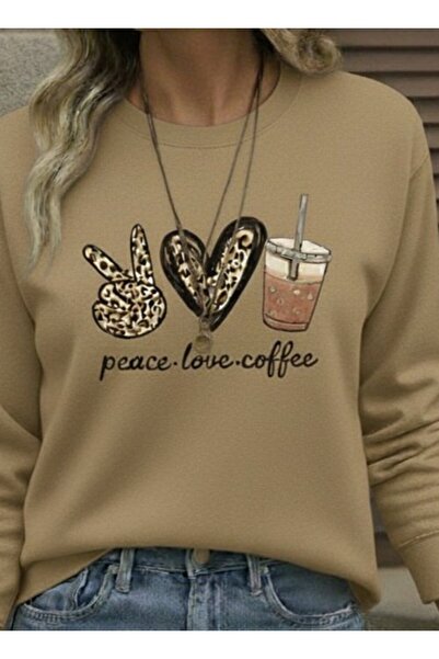 JANES Women's Long Sleeve Crew Neck Heart Print Viscose Two Thread Blouse